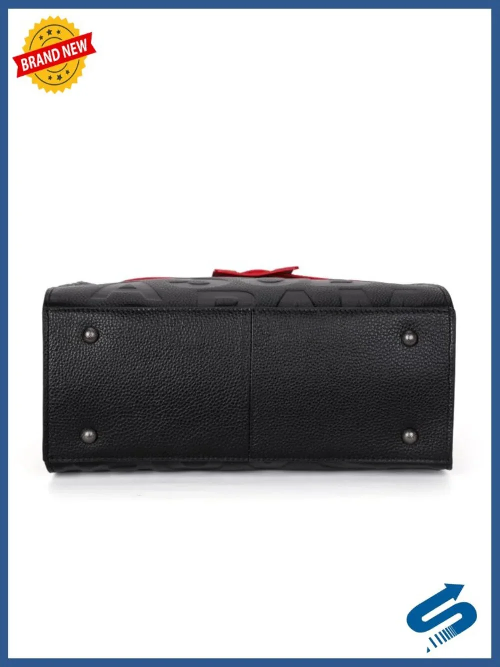 Genuine Leather Cowhide Tote Wallet Large Capacity Embossed Storage Bag